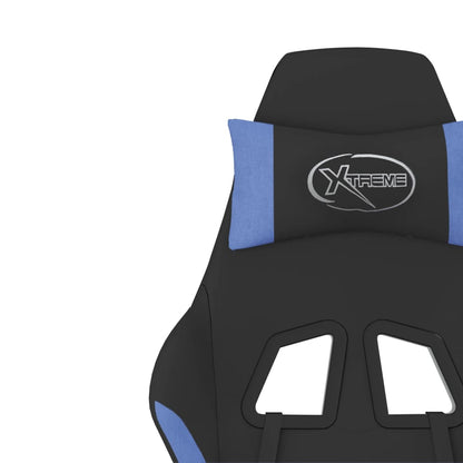 Masážní Herní Židle S Podnožkou Černá A Textil