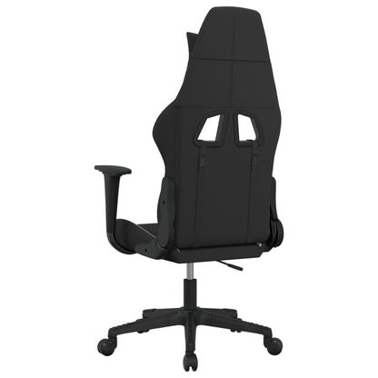 Masážní Herní Židle Černá A Krémová Textil