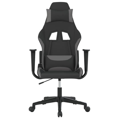 Masážní Herní Židle Černá A Světle Šedá Textil