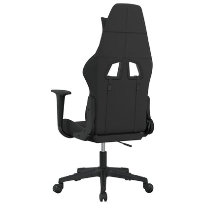 Masážní Herní Židle Černá A Světle Šedá Textil
