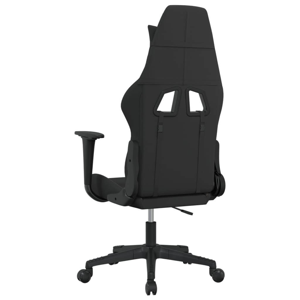 Masážní Herní Židle Černá A Taupe Textil