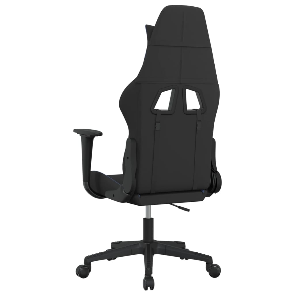 Masážní Herní Židle Černá A Modrá Textil