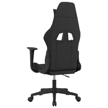 Masážní Herní Židle Černá A Modrá Textil