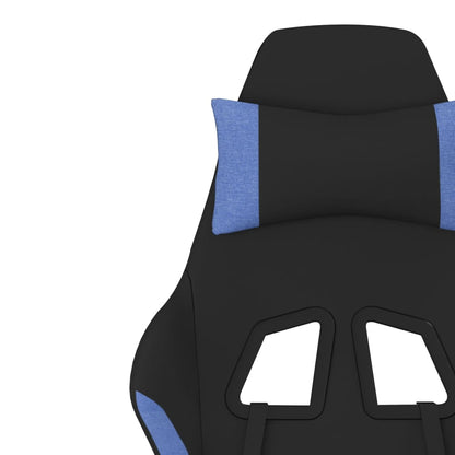 Masážní Herní Židle Černá A Modrá Textil