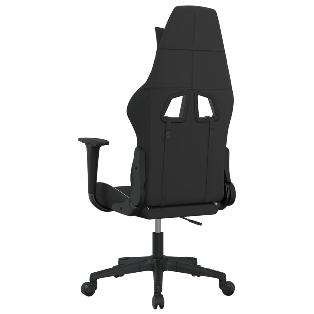 Masážní Herní Židle Černá A Bílá Textil
