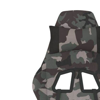Masážní Herní Židle S Podnožkou Černá A Maskáčová Textil
