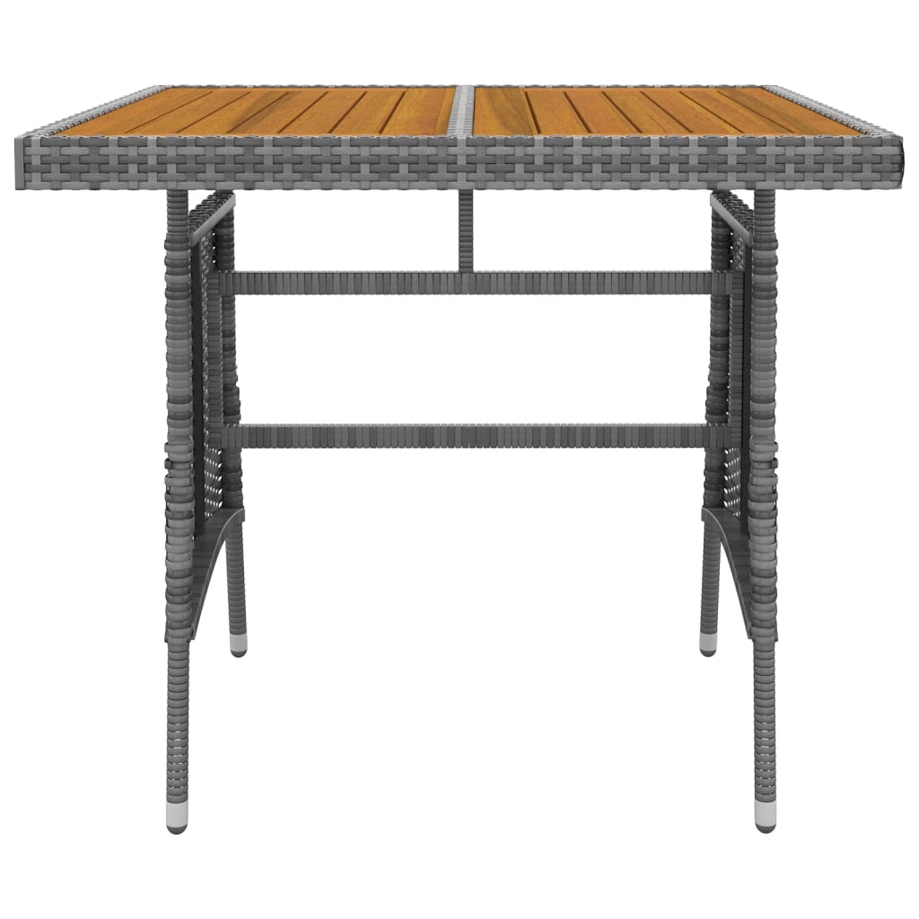 3Dílný Zahradní Jídelní Set Polyratan Šedý