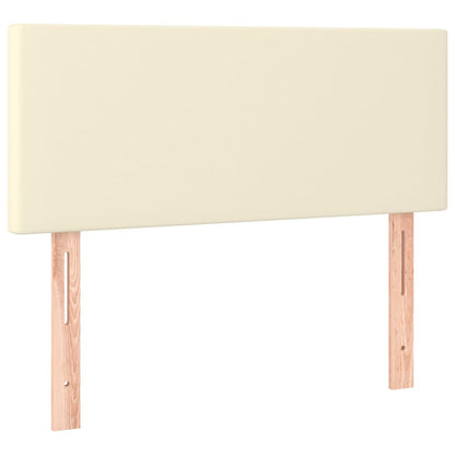Čelo Postele Krémové 80 X 5 X 78/88 Cm Umělá Kůže