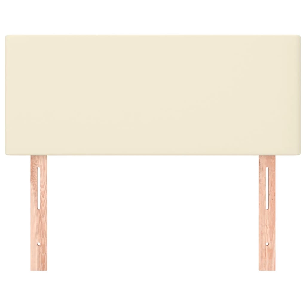 Čelo Postele Krémové 80 X 5 X 78/88 Cm Umělá Kůže
