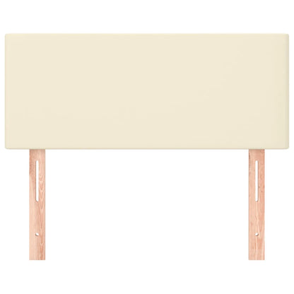 Čelo Postele Krémové 80 X 5 X 78/88 Cm Umělá Kůže