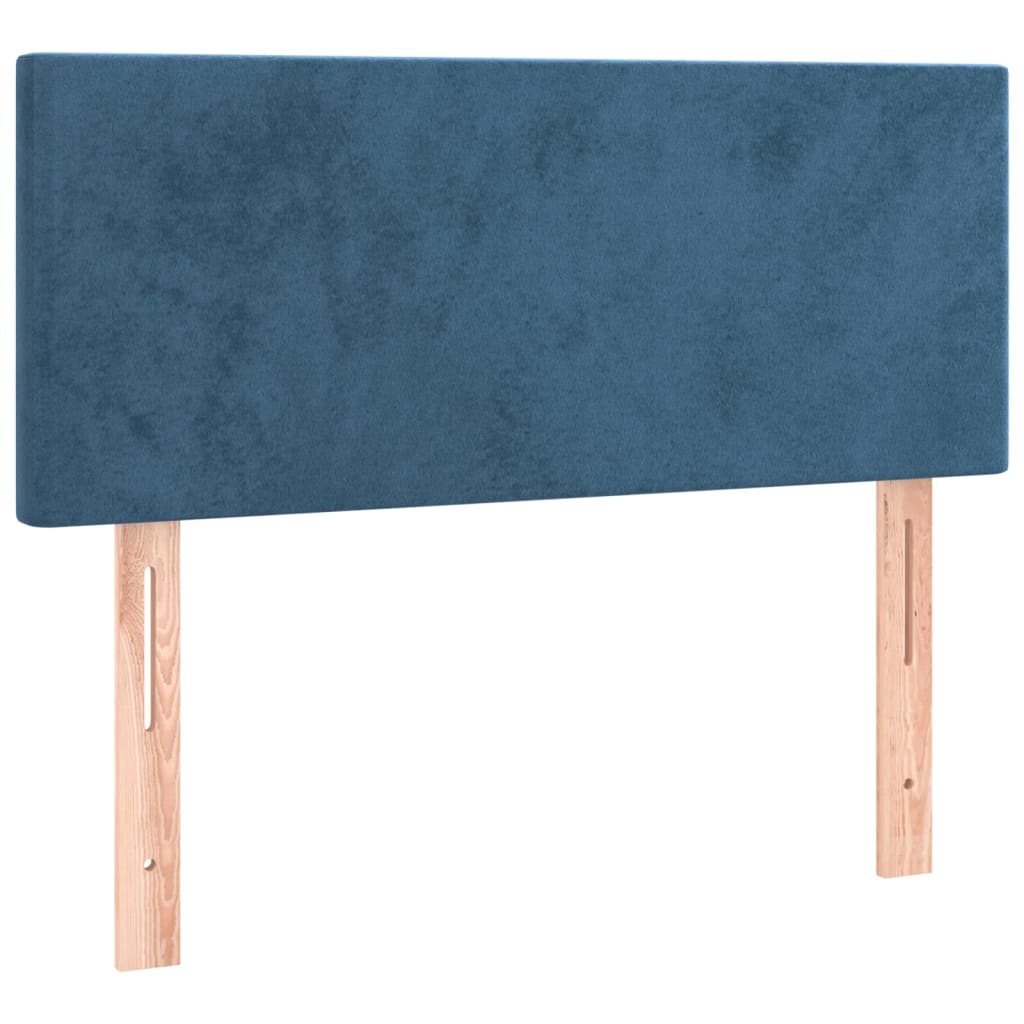 Čelo Postele Tmavě Modré 90X5X78/88 Cm Samet Tmavě Moddrá