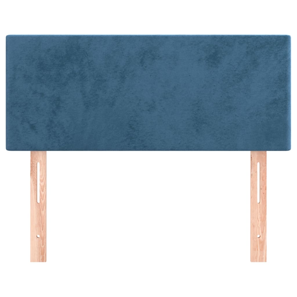 Čelo Postele Tmavě Modré 90X5X78/88 Cm Samet Tmavě Moddrá