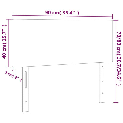 Čelo Postele Tmavě Modré 90X5X78/88 Cm Samet Tmavě Moddrá