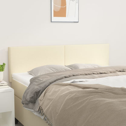 Čela Postele Krémová 144X5X78/88 Cm Umělá Kůže