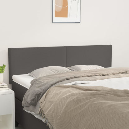 Čelo Postele 4 Ks Šedé 90X5X78/88 Cm Umělá Kůže Šedá