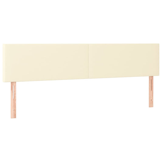 Čela Postele Krémová 160X5X78/88 Cm Umělá Kůže