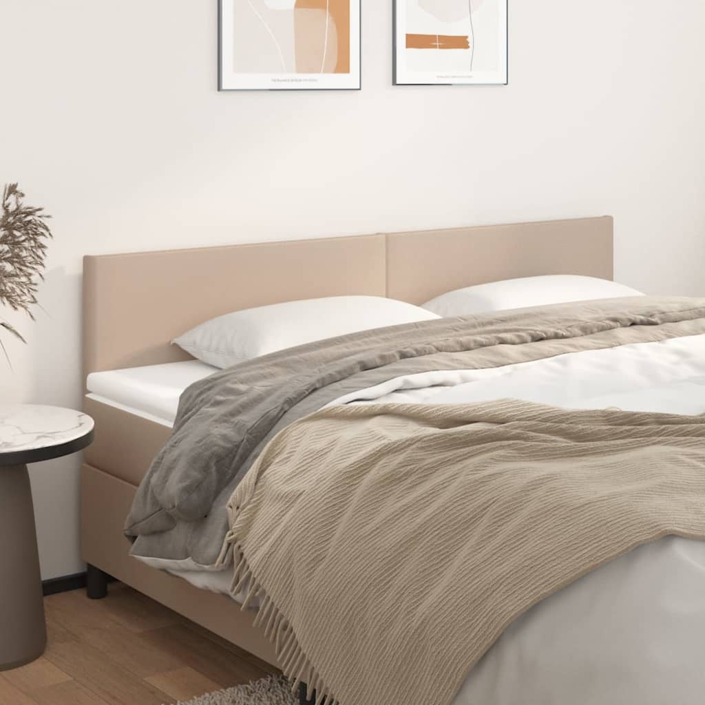 Čela Postele 4 Ks 72 X 5 X 78/88 Cm Umělá Kůže Cappuccino