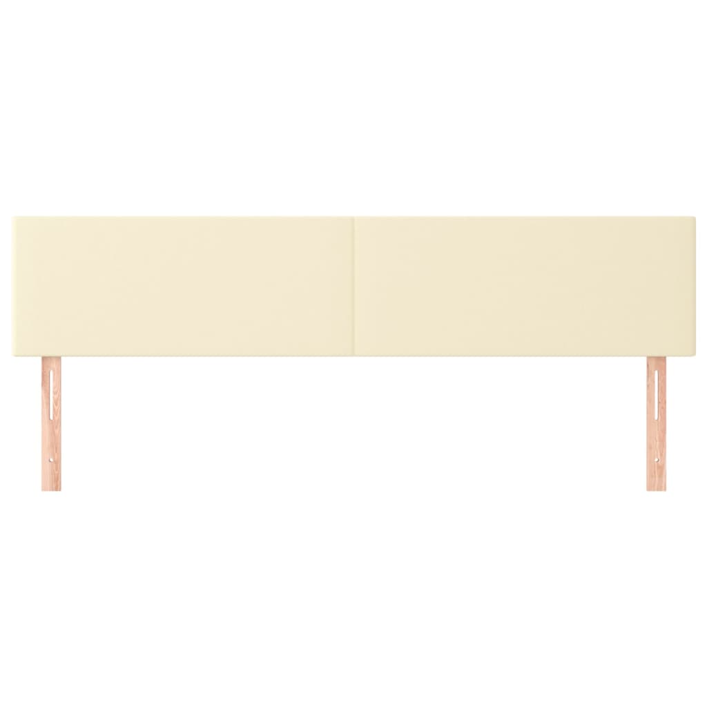 Čela Postele Krémová 180X5X78/88 Cm Umělá Kůže