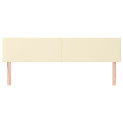 Čela Postele Krémová 180X5X78/88 Cm Umělá Kůže
