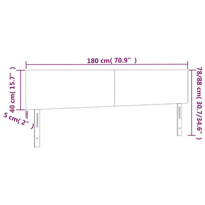 Čela Postele Krémová 180X5X78/88 Cm Umělá Kůže