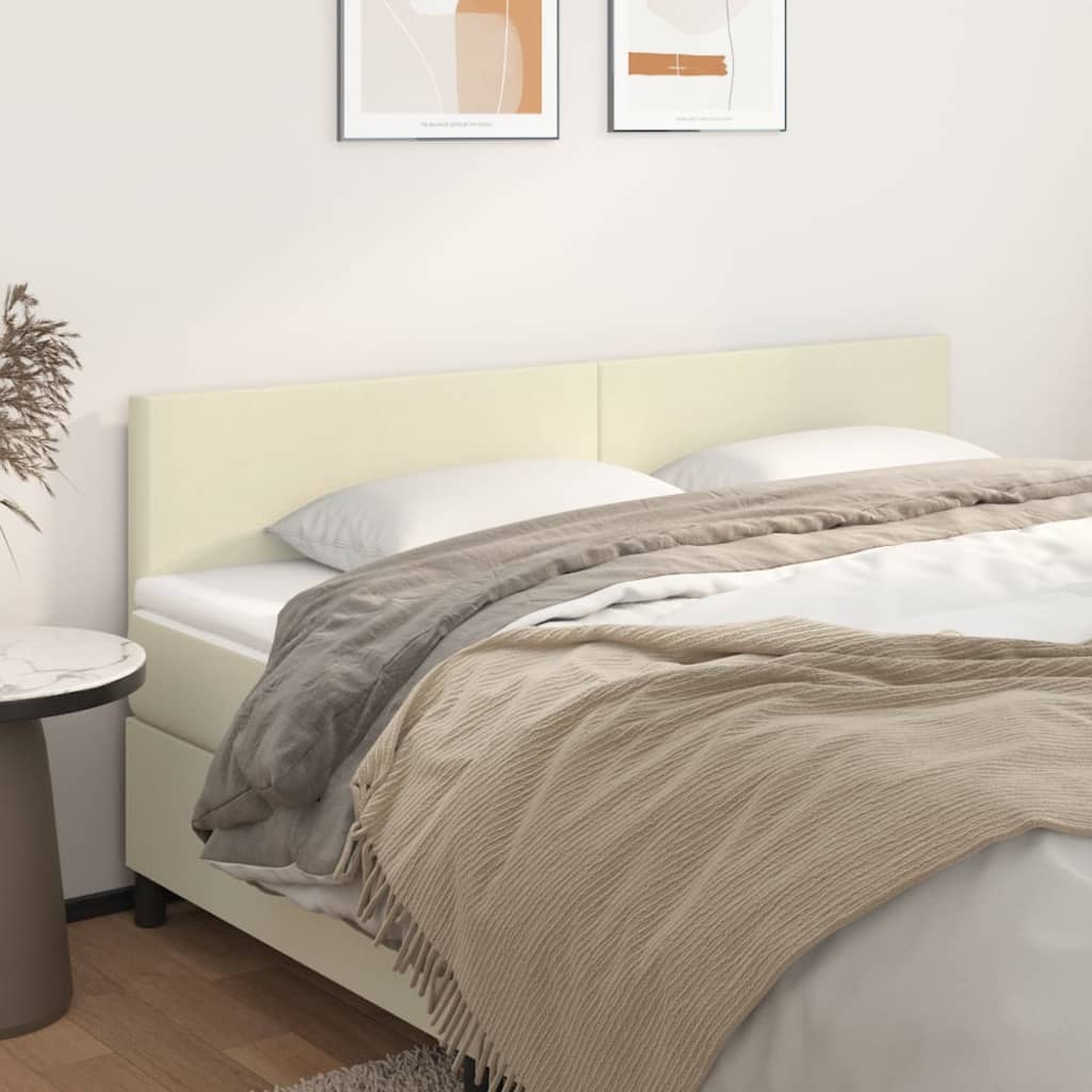 Čela Postele Krémová 180X5X78/88 Cm Umělá Kůže