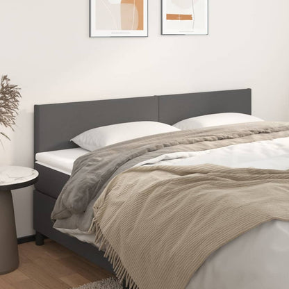 Čelo Postele 4 Ks Šedé 90X5X78/88 Cm Umělá Kůže Šedá
