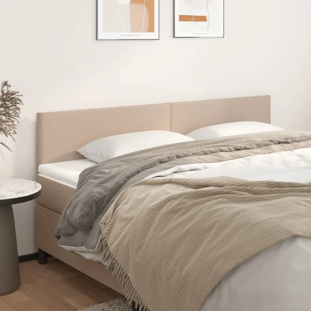 Čela Postele 4 Ks 72 X 5 X 78/88 Cm Umělá Kůže Cappuccino
