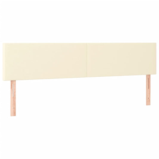 Čela Postele Krémová 200X5X78/88 Cm Umělá Kůže