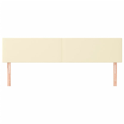 Čela Postele Krémová 200X5X78/88 Cm Umělá Kůže