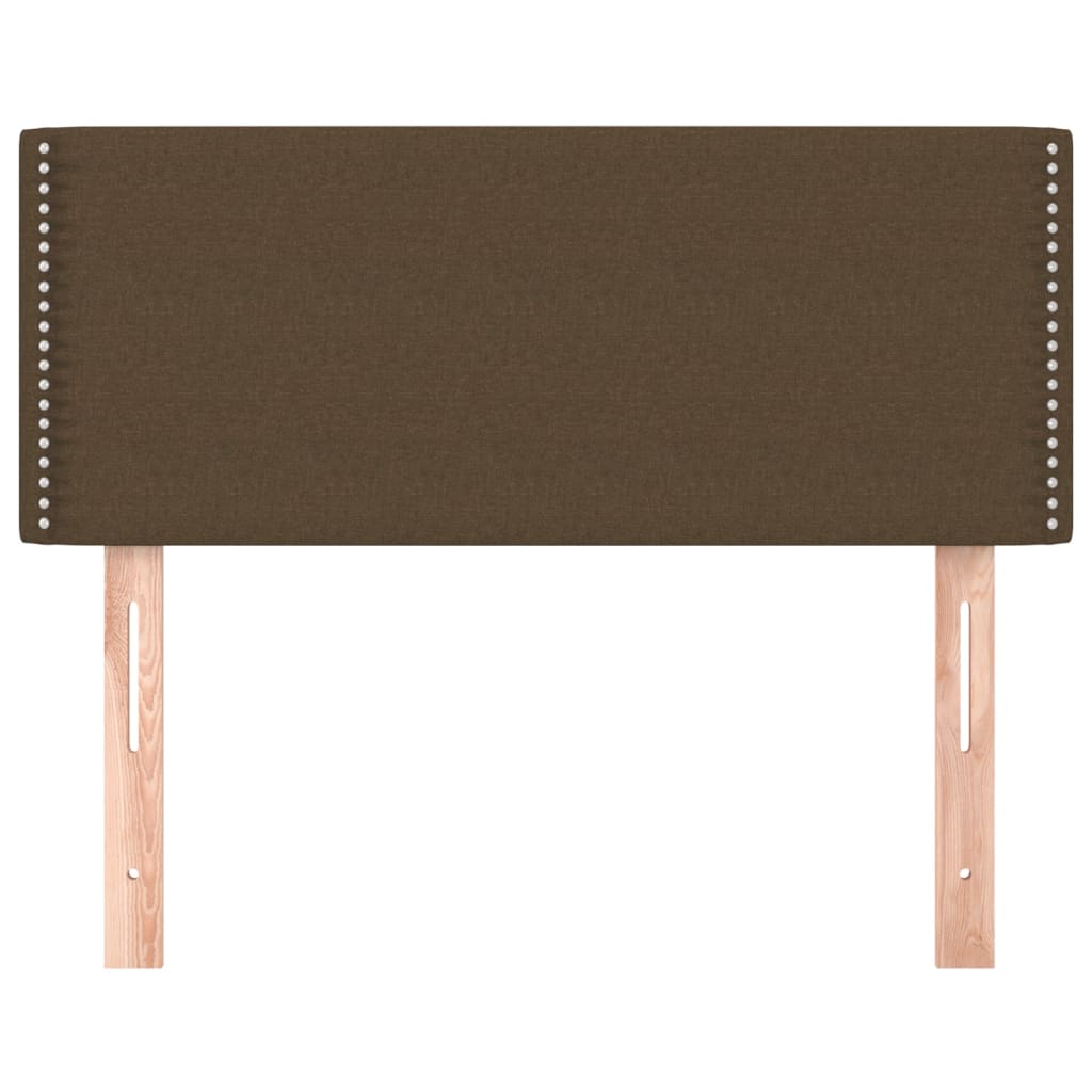 Čelo Postele Tmavě Hnědé 80 X 5 X 78/88 Cm Textil