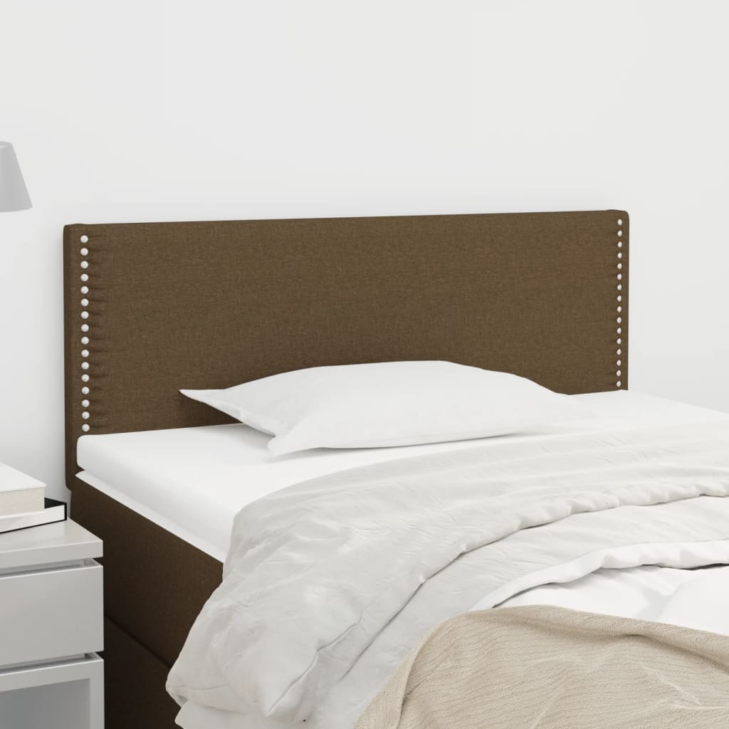 Čelo Postele Tmavě Hnědé 80 X 5 X 78/88 Cm Textil