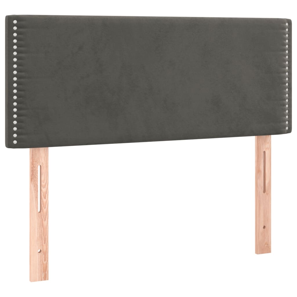 Čelo Postele Tmavě Šedé 80 X 5 X 78/88 Cm Samet