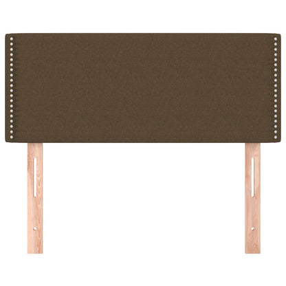 Čelo Postele Tmavě Hnědé 100X5X78/88 Cm Textil
