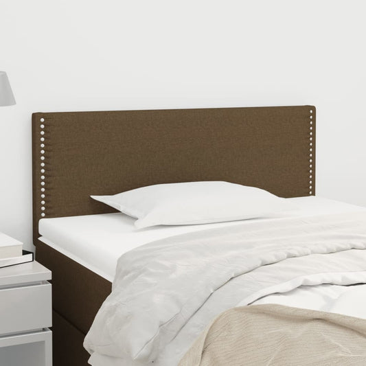 Čelo Postele Tmavě Hnědé 100X5X78/88 Cm Textil