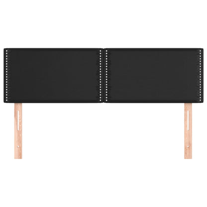 Čela Postele 2 Ks Černá 72 X 5 X 78/88 Cm Umělá Kůže Černá