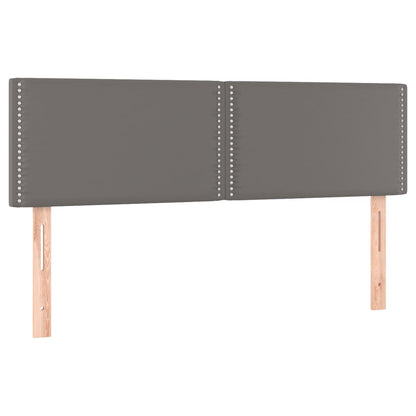 Čela Postele 2 Ks Šedá 72 X 5 X 78/88 Cm Umělá Kůže Šedá