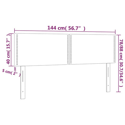 Čela Postele 2 Ks Šedá 72 X 5 X 78/88 Cm Umělá Kůže Šedá