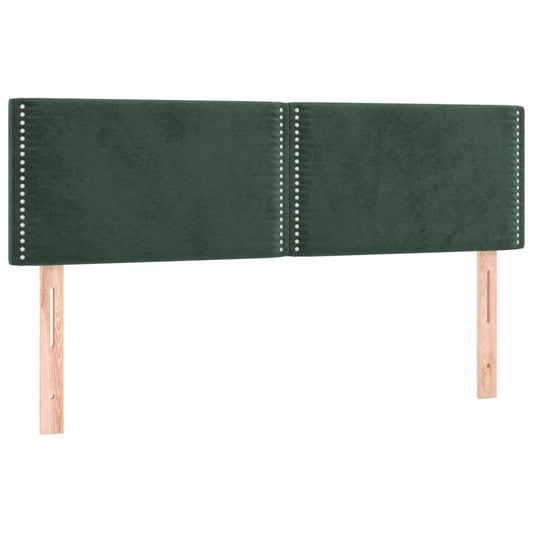 Čela Postele 2 Ks 72 X 5 X 78/88 Cm Samet Tmavě Zelená