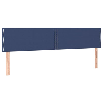 Čelo Postele 2 Ks Modré 80 X 5 X 78/88 Cm Textil Modrá