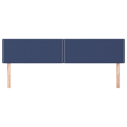 Čelo Postele 2 Ks Modré 80 X 5 X 78/88 Cm Textil Modrá