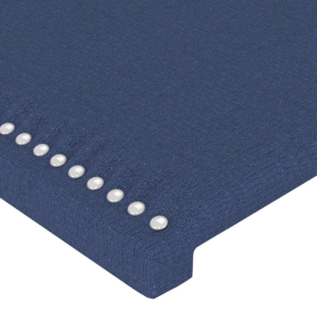 Čelo Postele 2 Ks Modré 80 X 5 X 78/88 Cm Textil Modrá