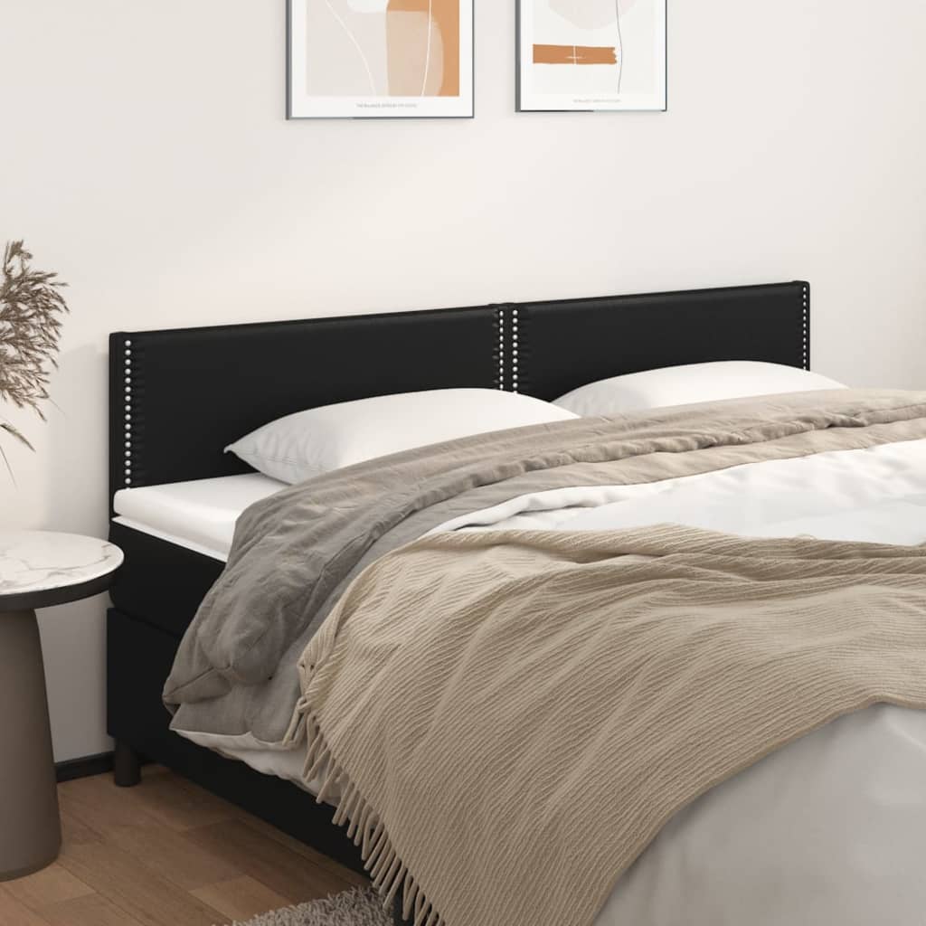 Čela Postele Černá 160X5X78/88 Cm Umělá Kůže