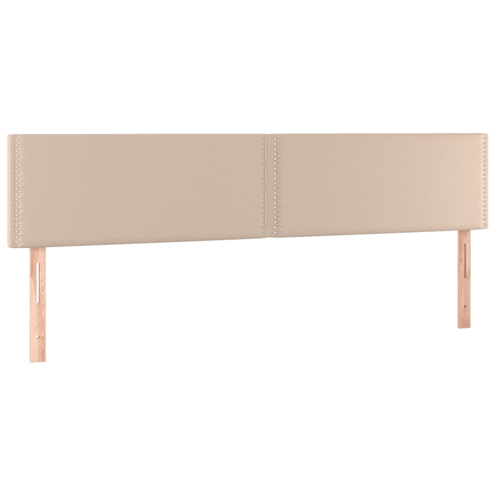 Čela Postele 2 Ks 80X5X78/88 Cm Umělá Kůže Cappuccino