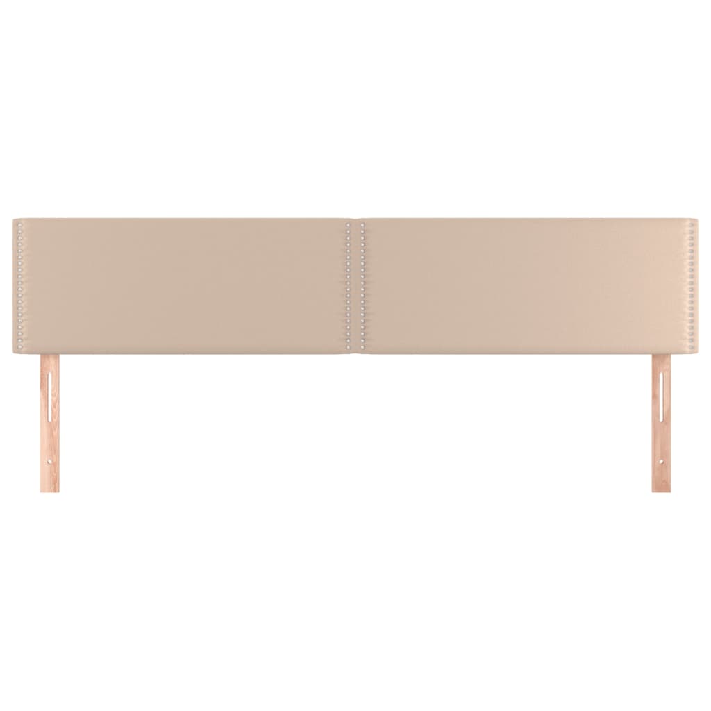 Čela Postele 2 Ks 80X5X78/88 Cm Umělá Kůže Cappuccino