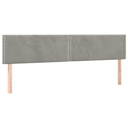 Čela Postele 160X5X78/88 Cm Samet Světle Šedá