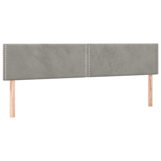 Čela Postele 160X5X78/88 Cm Samet Světle Šedá