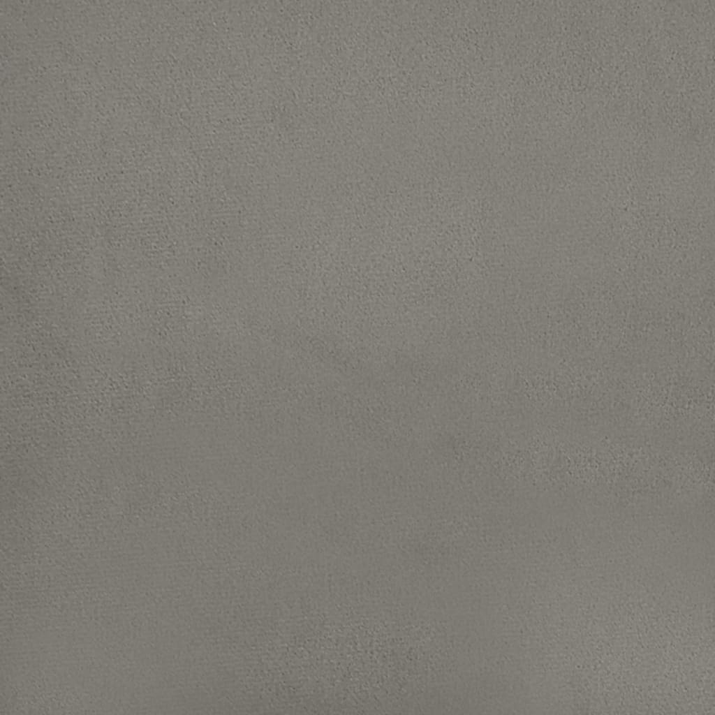 Čela Postele 160X5X78/88 Cm Samet Světle Šedá