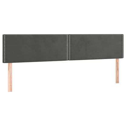 Čelo Postele 2 Ks Tmavě Šedé 80 X 5 X 78/88 Cm Samet Tmavě Šedá
