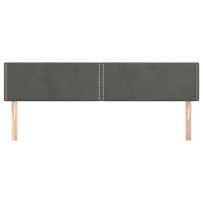 Čelo Postele 2 Ks Tmavě Šedé 80 X 5 X 78/88 Cm Samet Tmavě Šedá
