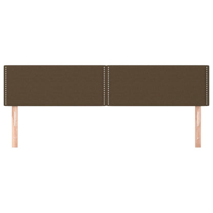 Čela Postele Tmavě Hnědá 180X5X78/88 Cm Látka